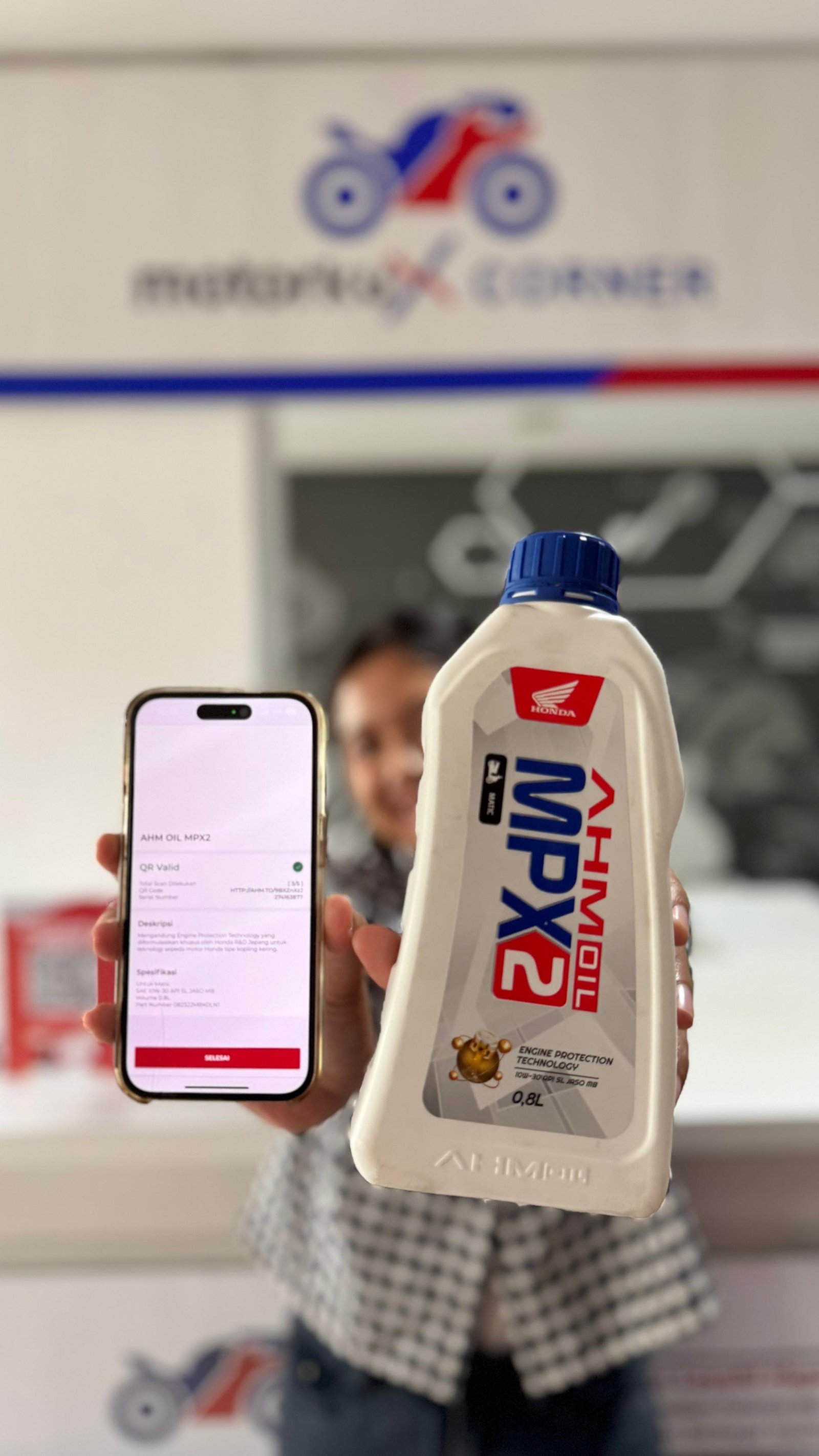 Cek Keaslian AHM Oil Lewat Aplikasi Motorku X